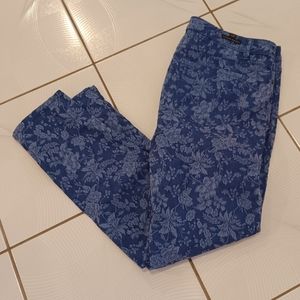 4/$80 New Blue Floral Print Skinny Jeans - Size US16
